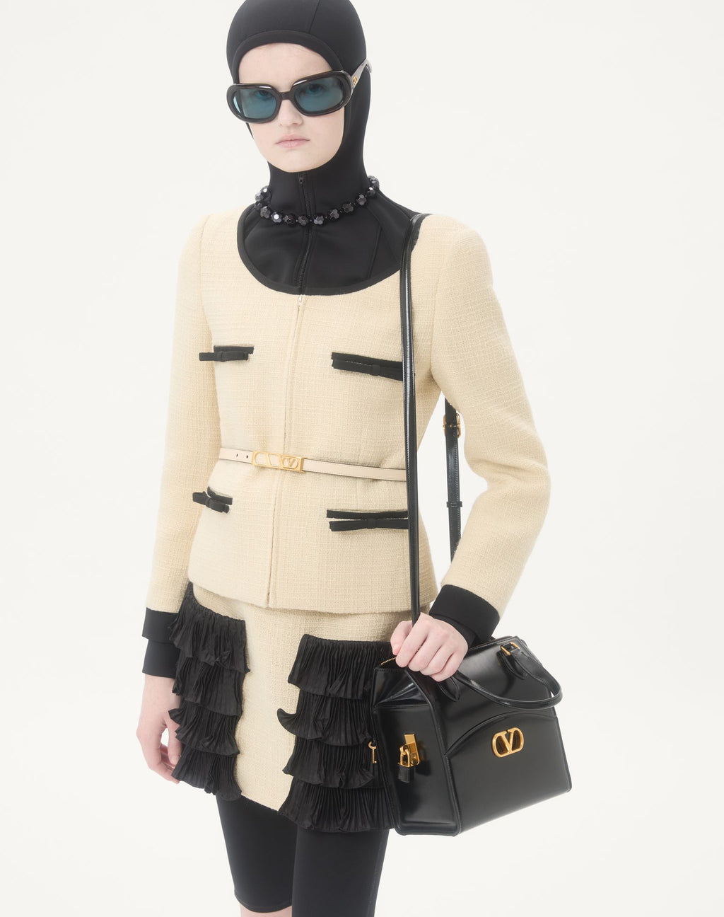 VALENTINO Plain Wool Tweed Jacket