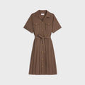 CELINE saharienne dress IN cotton gabardine