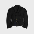 CELINE peplum jacket in wool cardigan