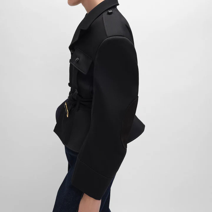 CELINE peplum jacket in wool cardigan