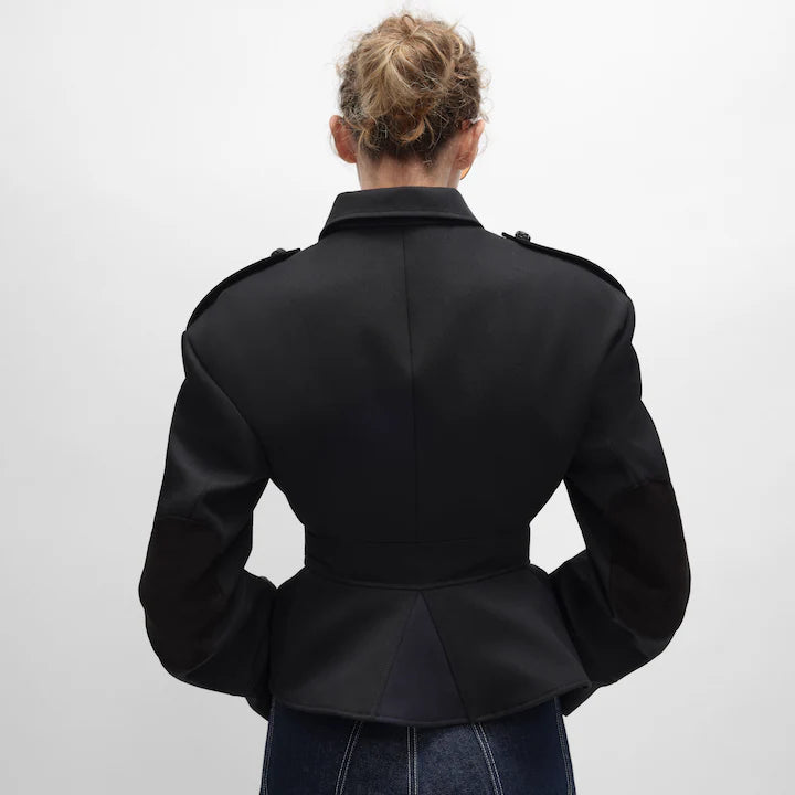 CELINE peplum jacket in wool cardigan