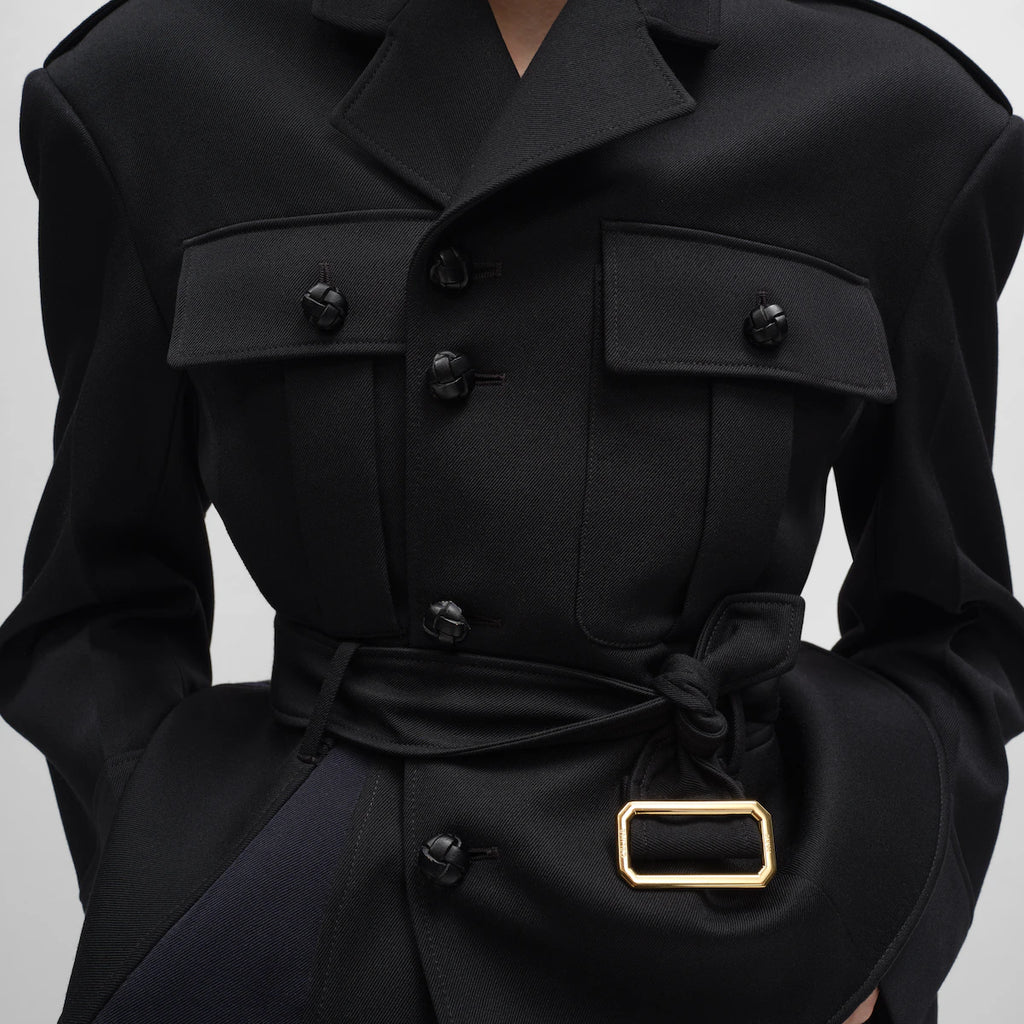 CELINE peplum jacket in wool cardigan