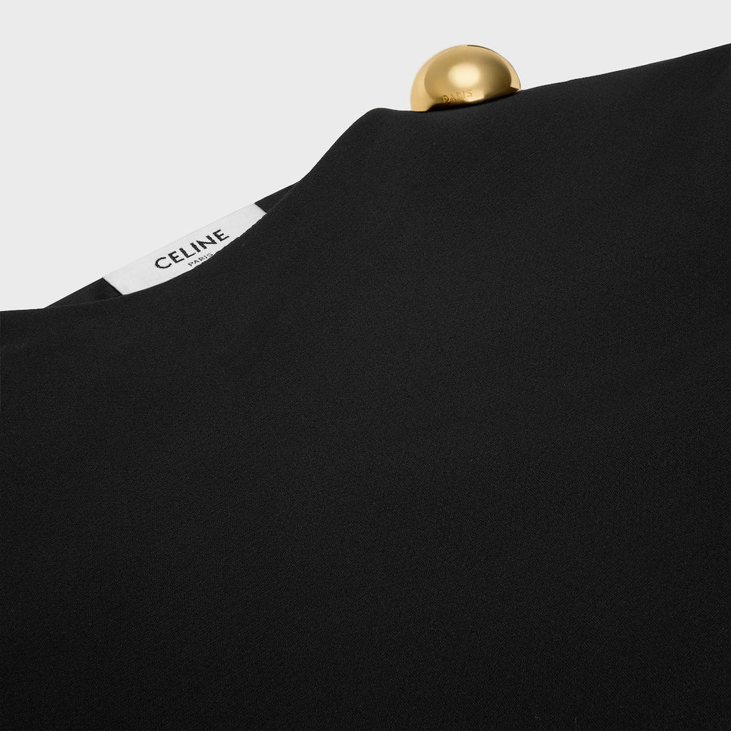 CELINE draped top IN WOOL SILK
