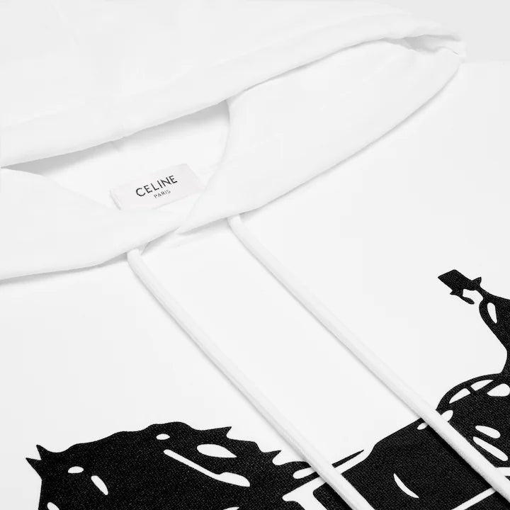 CELINE hoodie IN cotton fleece