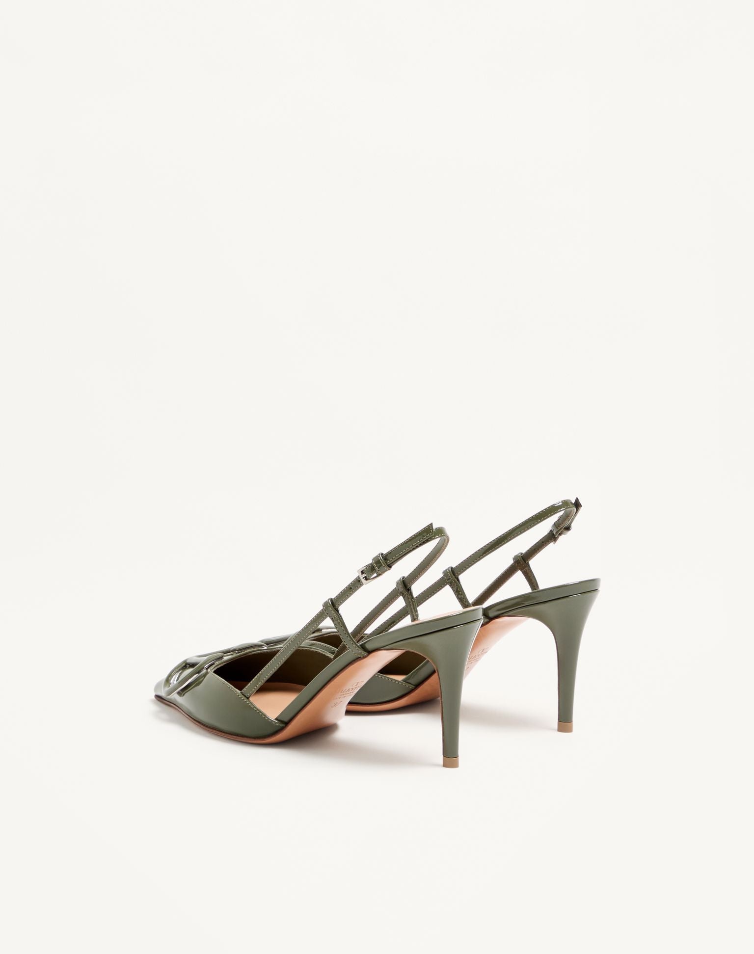 VALENTINO Vlogo Signature Patent Leather Slingback Pump 80Mm