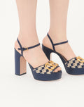 VALENTINO Vlogo Signature Platform Sandal In Crochet Fabric
