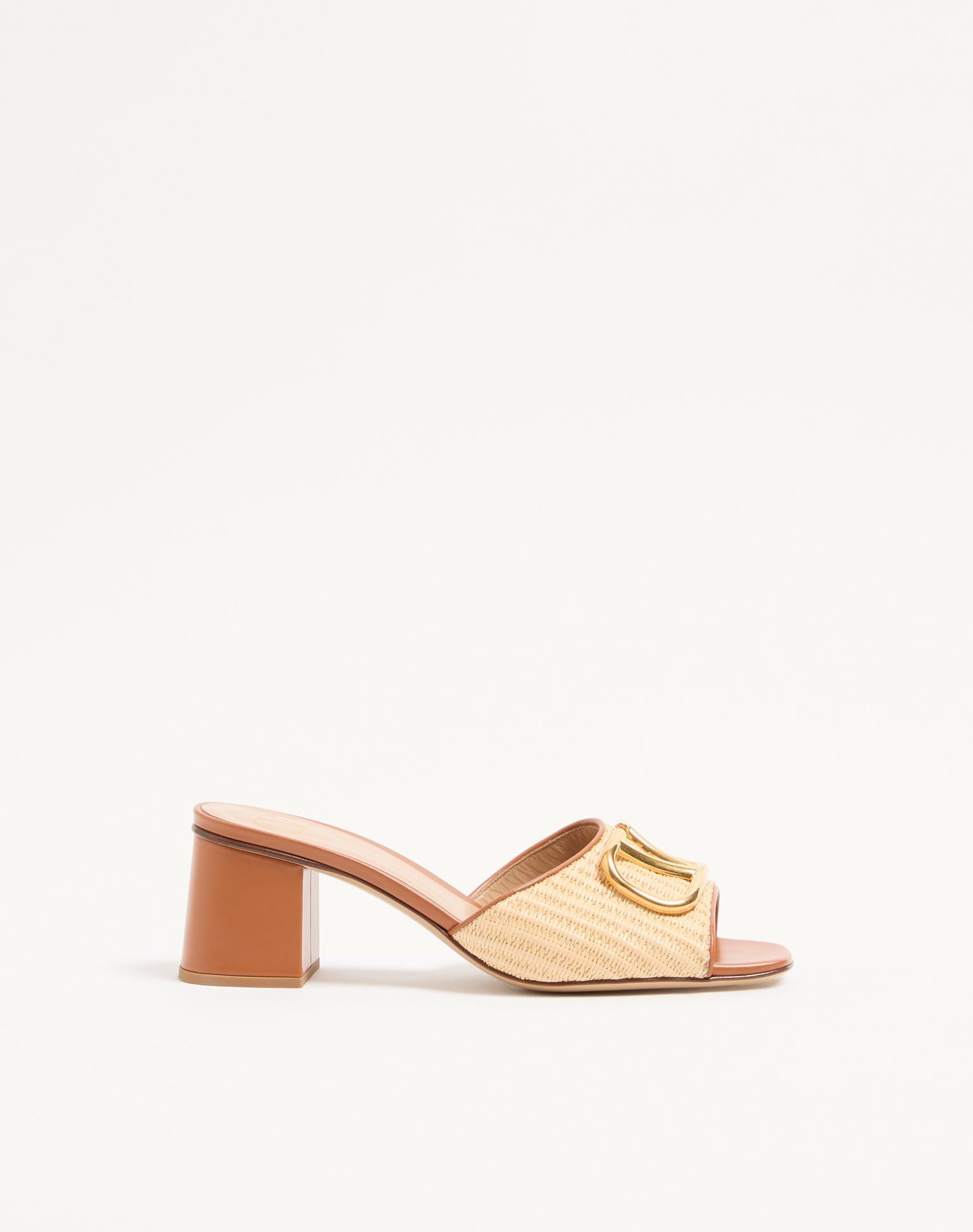 VALENTINO VLogo Signature Slide Sandal In Raffia