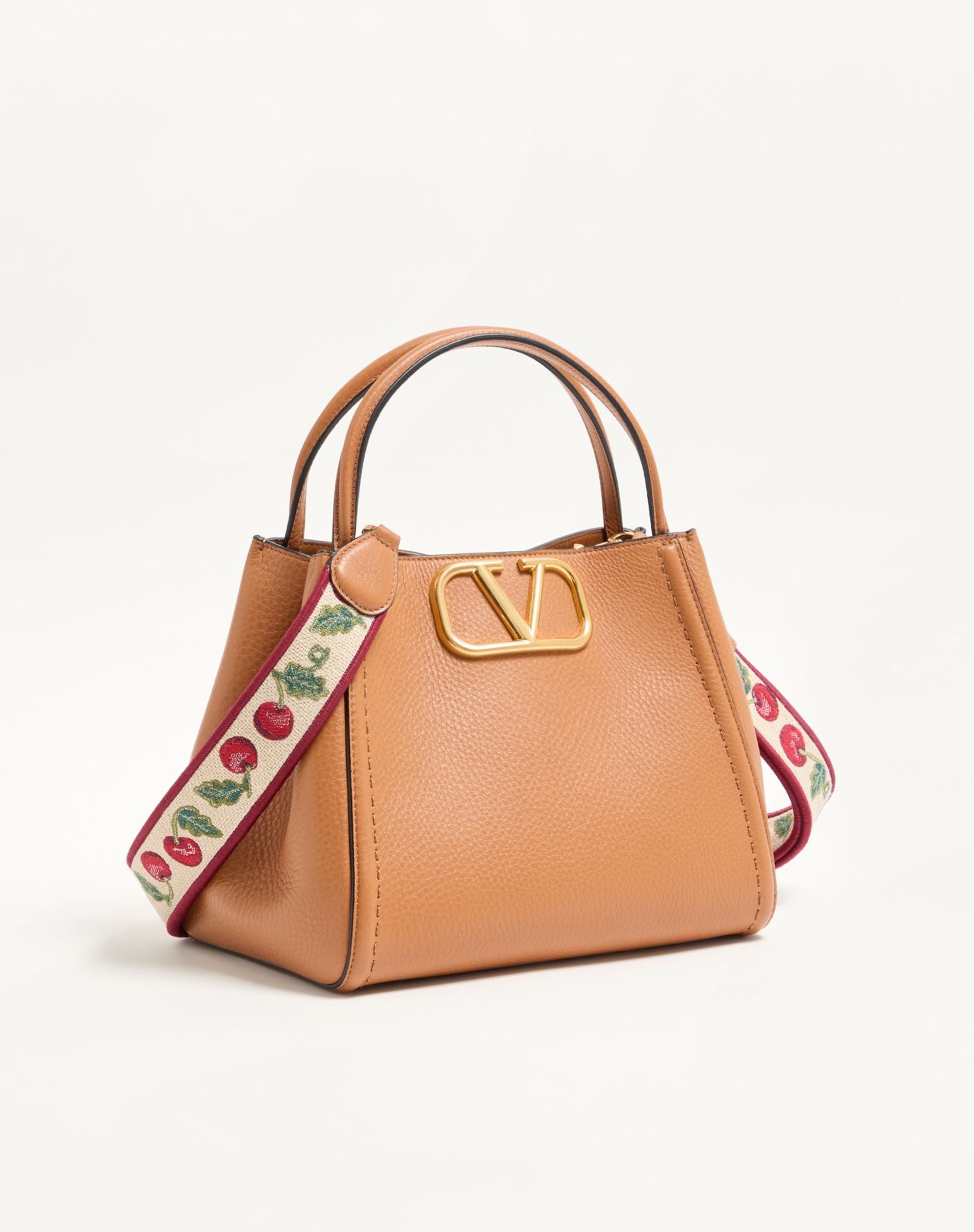 VALENTINO Garavani handbag with Cherryfic embroidered ribbon shoulder strap