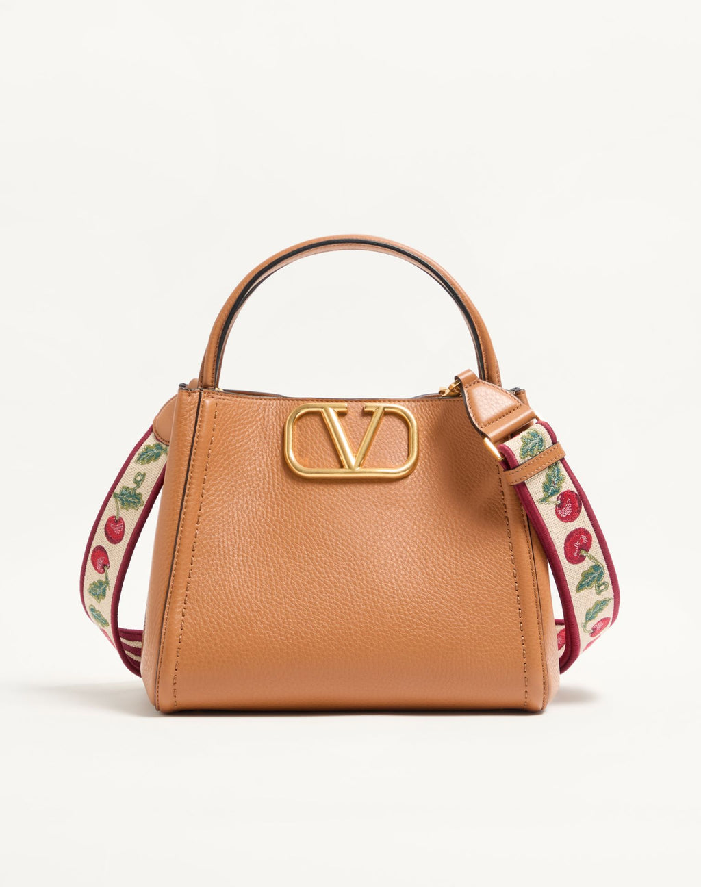 VALENTINO Garavani handbag with Cherryfic embroidered ribbon shoulder strap