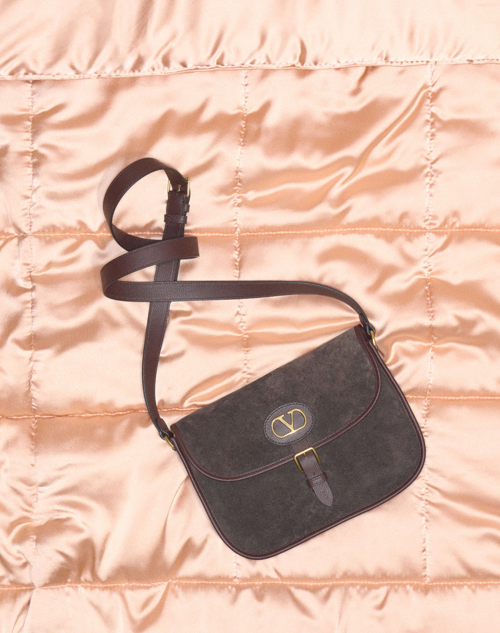 Valentino Garavani Antibes Suede Men's Shoulder Bag