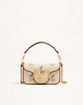VALENTINO Garavani Locò small linen shoulder bag with embroidery