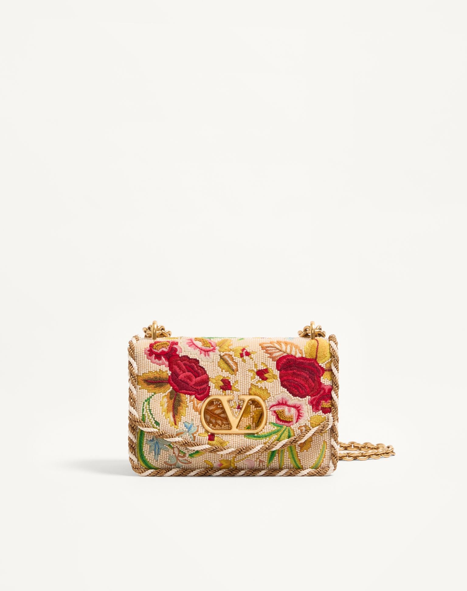 VALENTINO Garavani Vain Small Embroidered Shoulder Bag