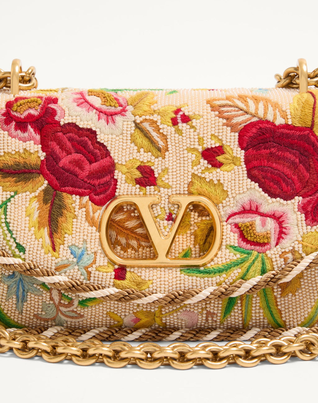 VALENTINO Garavani Vain Small Embroidered Shoulder Bag