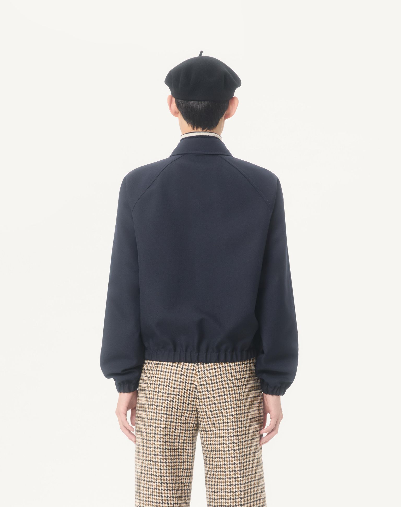 VALENTINO Nylon Bomber Jacket with VGold on Side Pockets