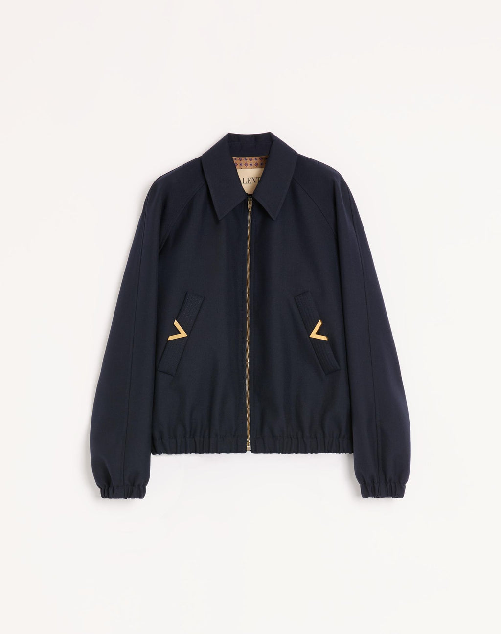 VALENTINO Nylon Bomber Jacket with VGold on Side Pockets