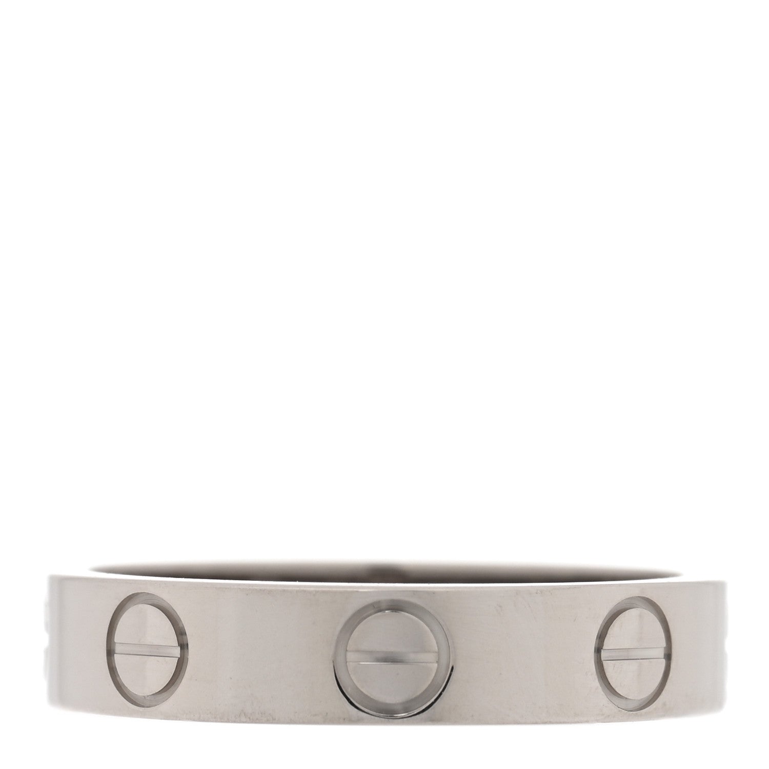 18K White Gold 3.5mm LOVE Wedding Band Ring 48 4.5