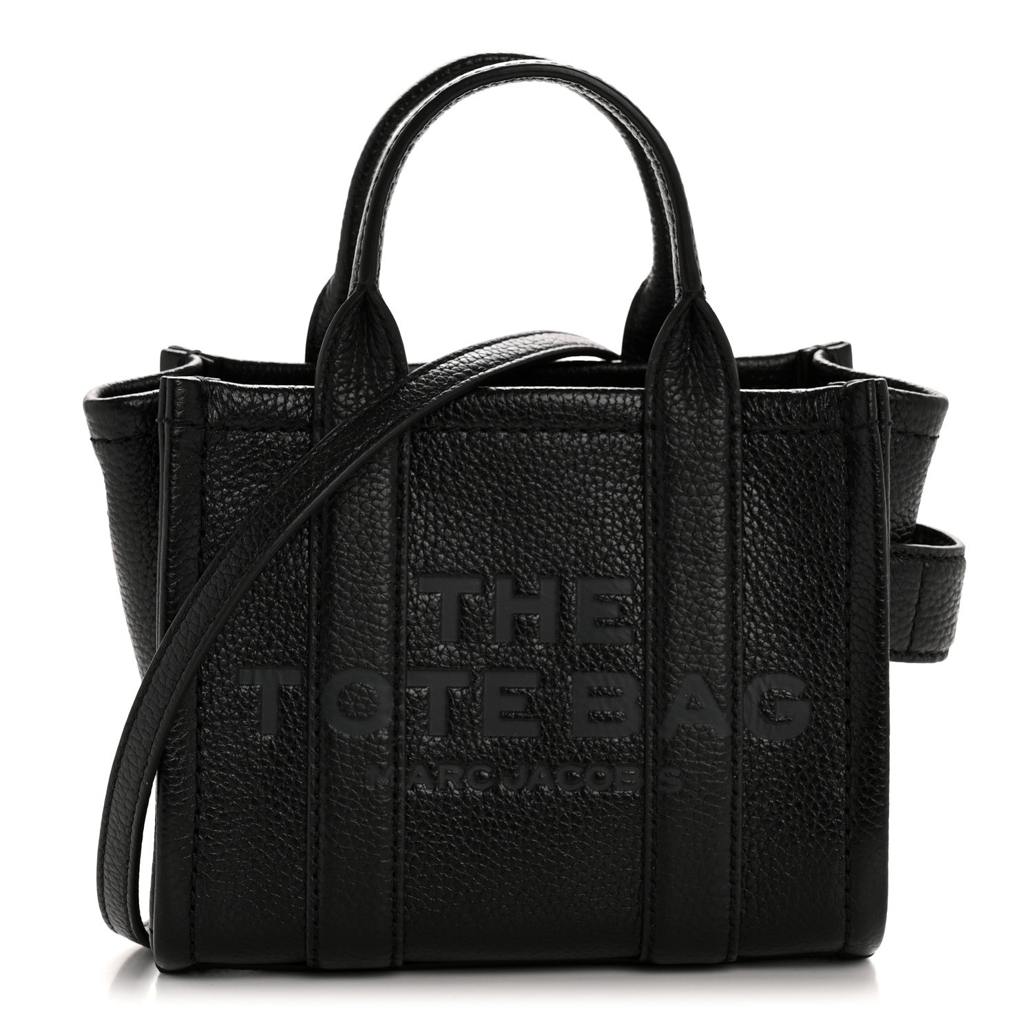 Grained Calfskin Crossbody The Tote Bag Black