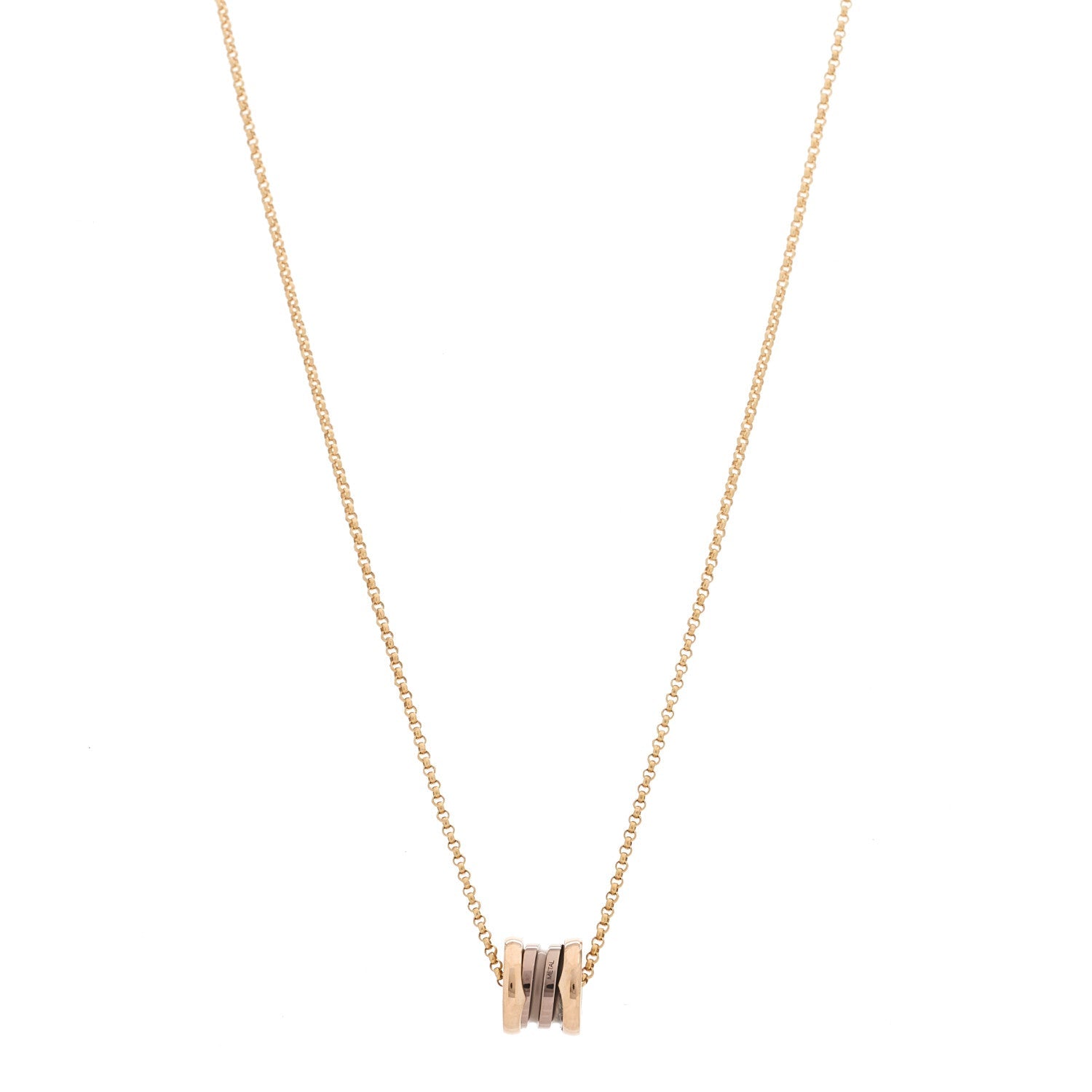 18K Rose Gold Cermet Small B.Zero1 Pendant Necklace