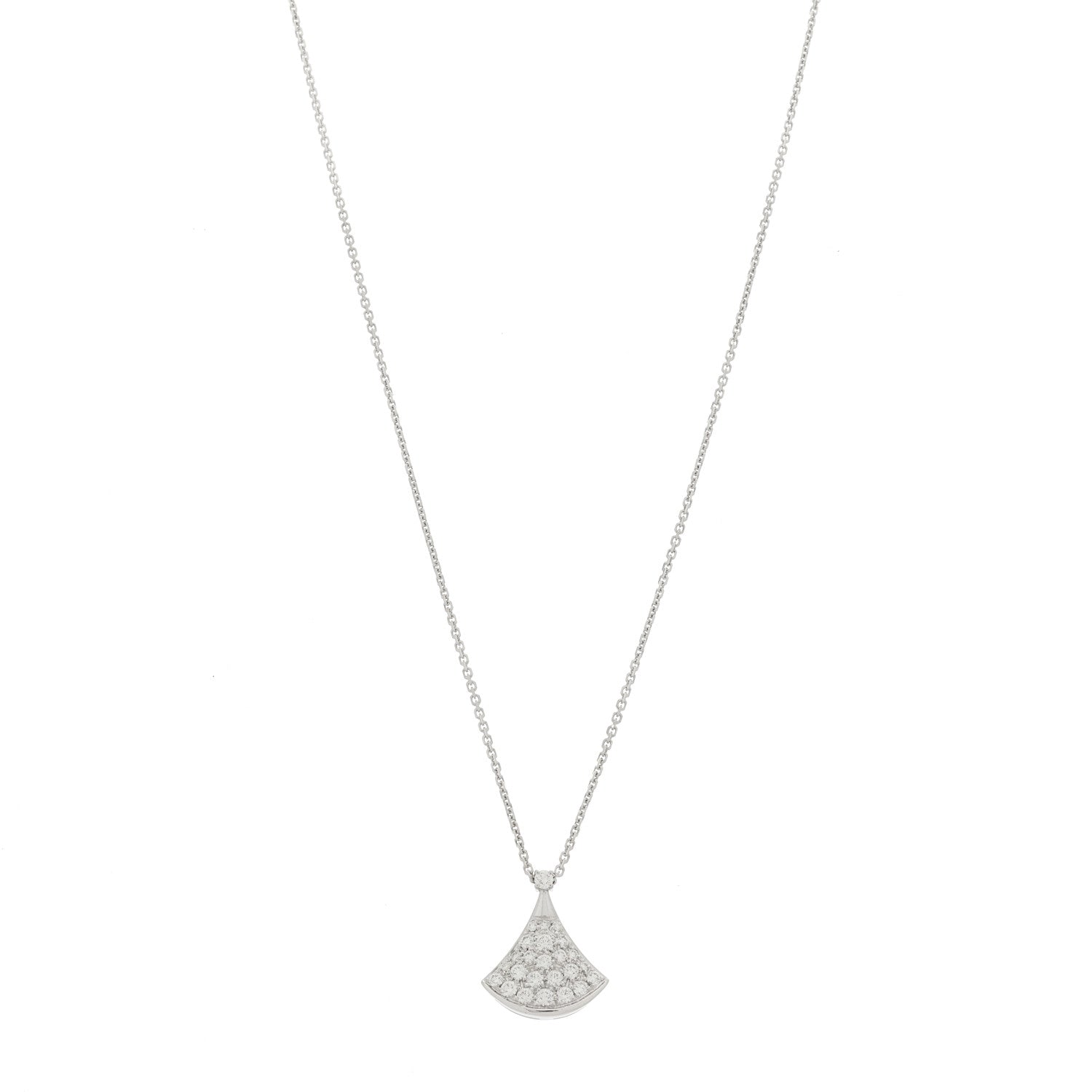 18K White Gold Diamond Divas' Dream Pave Necklace