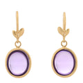 18K Yellow Gold Amethyst Paloma Picasso Olive Leaf Drop Earrings