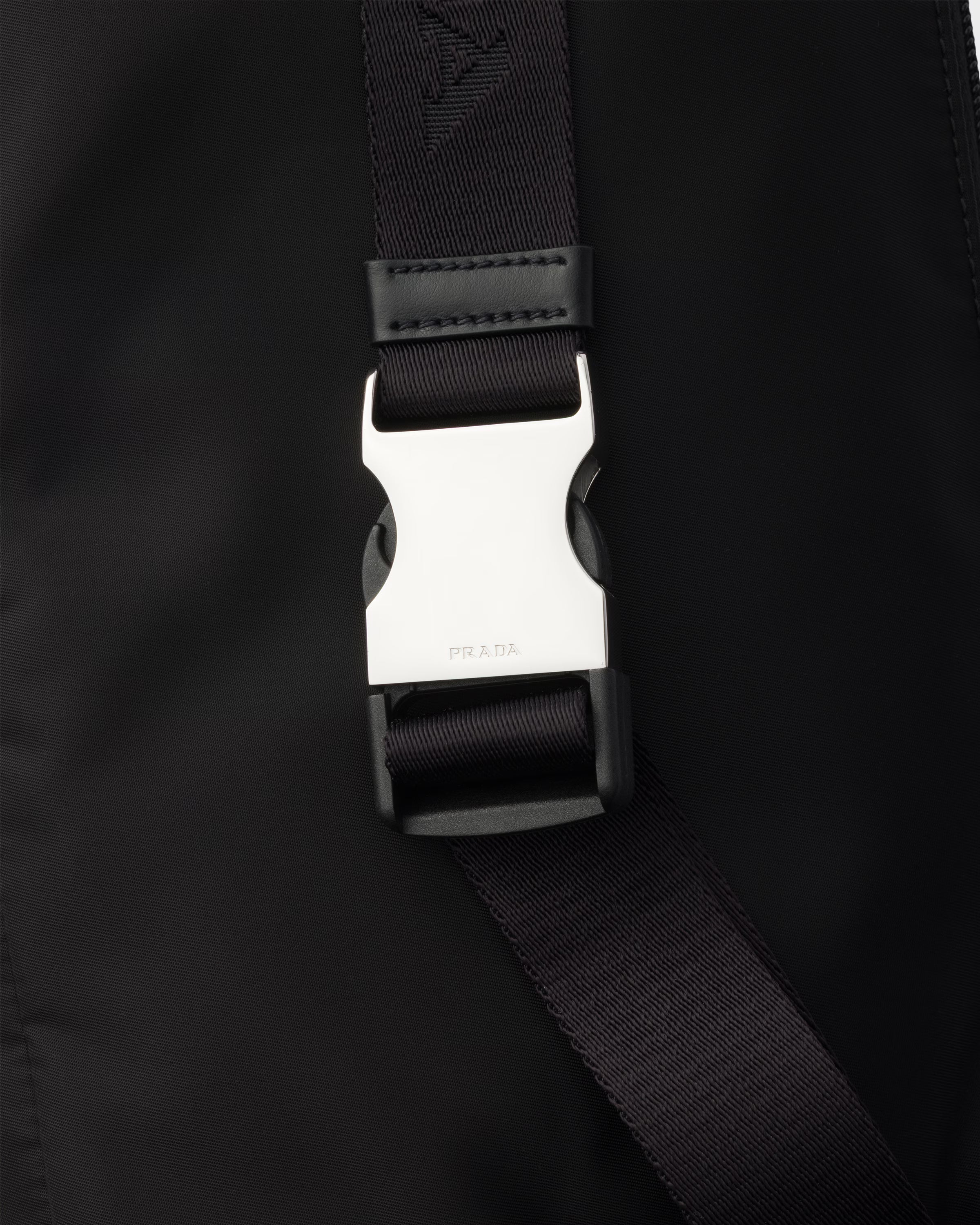 Re-Nylon and Saffiano leather shoulder bag