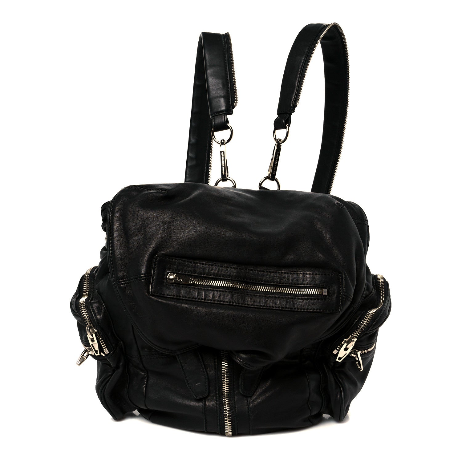 Lambskin Marti Backpack Bag Washed Black Rhodium Hardware