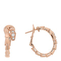 18K Rose Gold Diamond Serpenti Viper Hoop Earrings