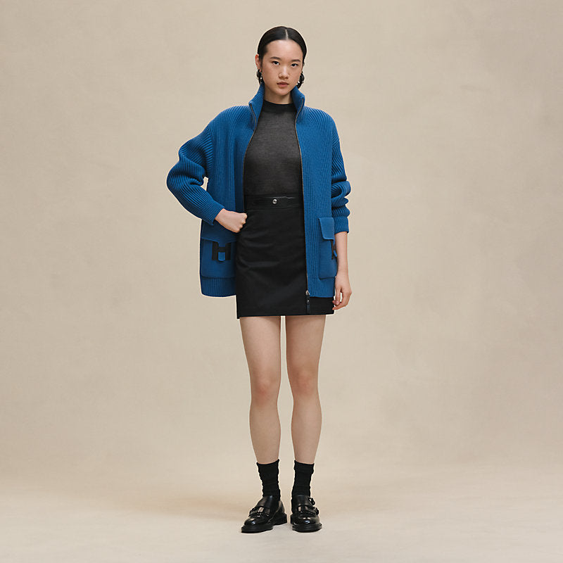 Double cotton twill skirt