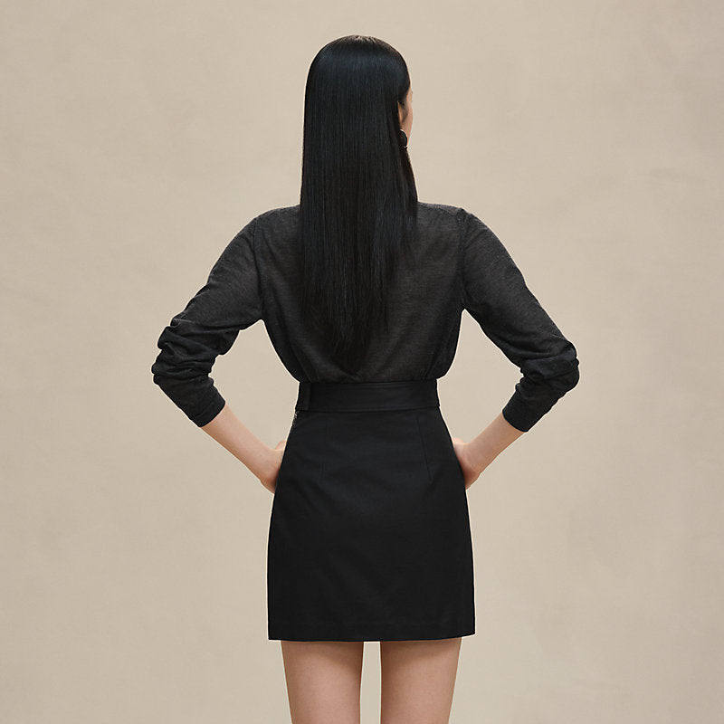 Double cotton twill skirt
