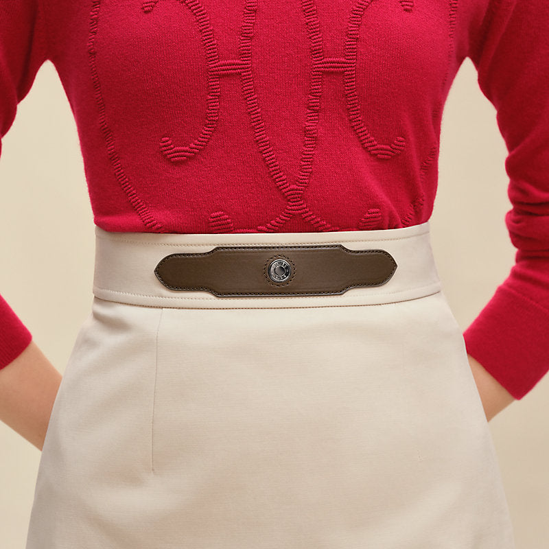 Double cotton twill skirt