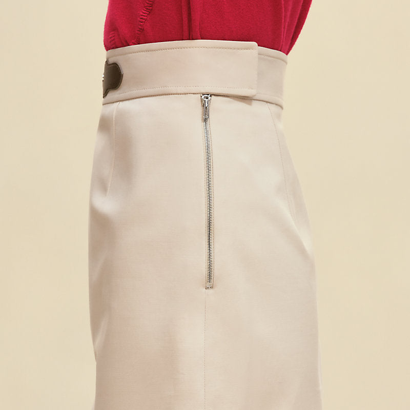 Double cotton twill skirt