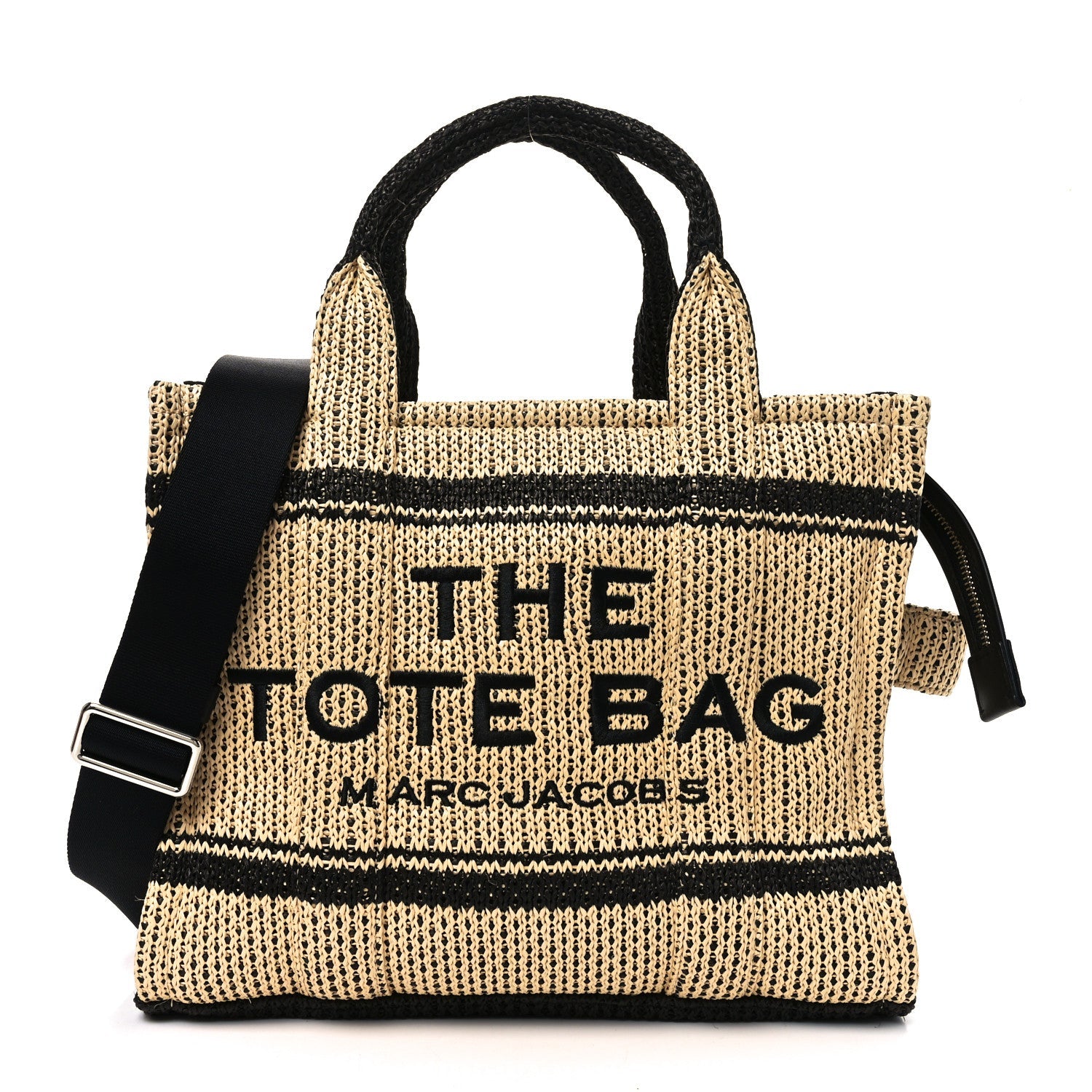 Straw Jacquard Medium The Traveler Tote Bag Natural