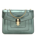 Metallic Calfskin Small Serpenti Forever Snake Strap Crossbody Bag Green