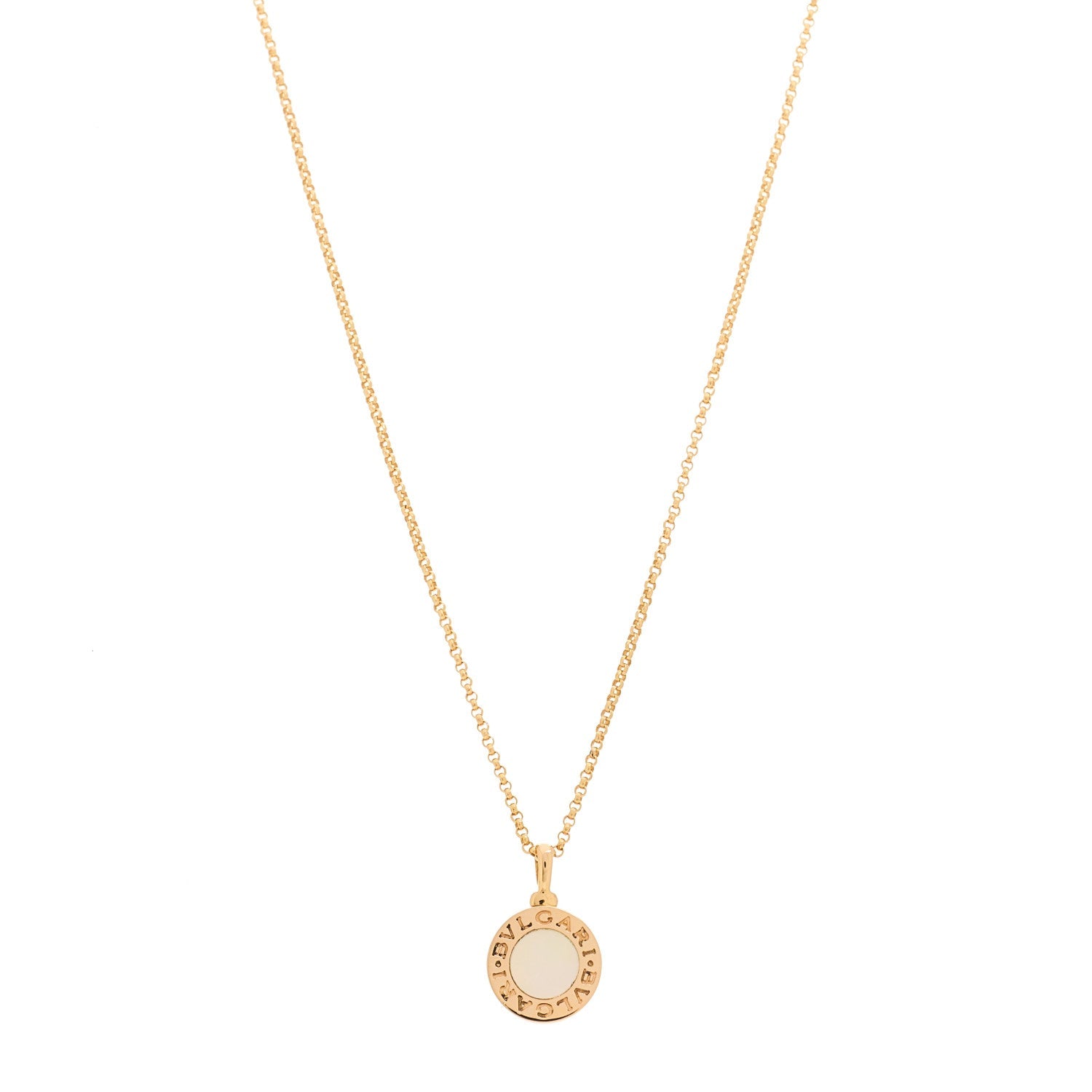 18K Rose Gold Mother of Pearl BVLGARI BVLGARI Pendant Necklace