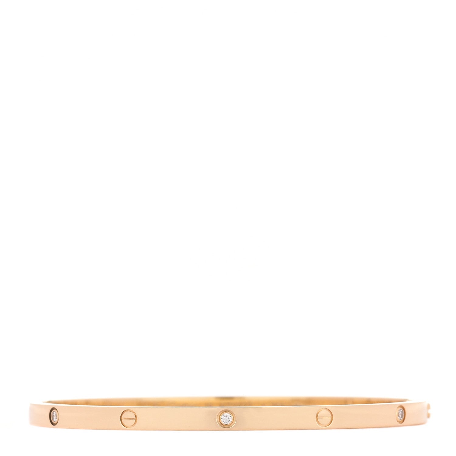 18K Yellow Gold 6 Diamond Small LOVE Bracelet 18