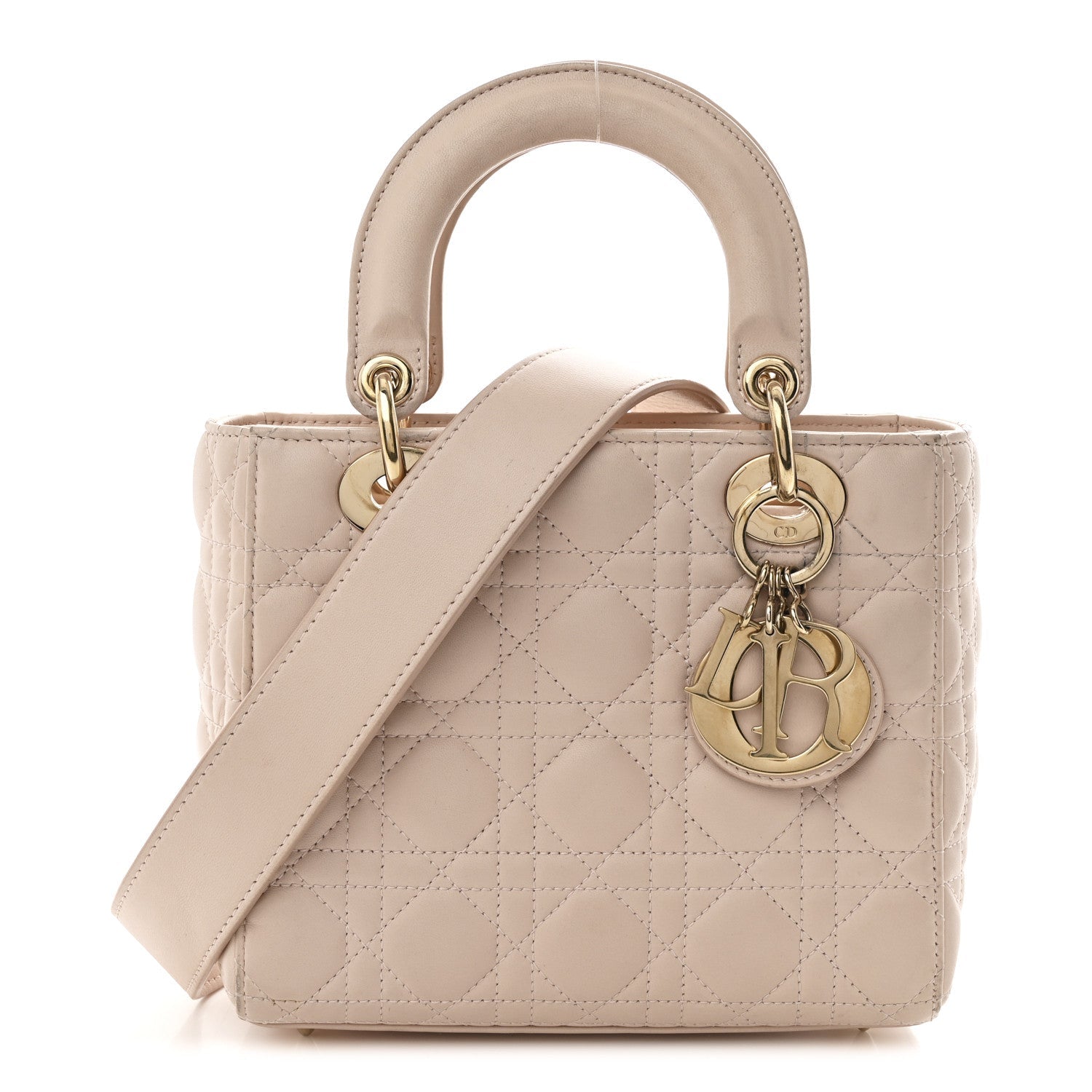 Lambskin Cannage Small My ABCDior Lady Dior Light Pink