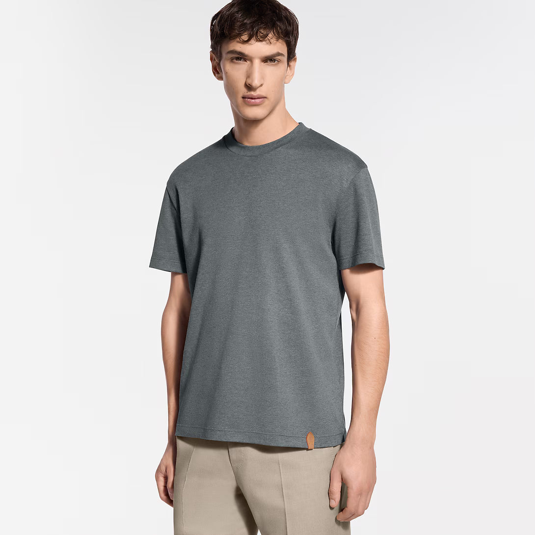 Cotton-Silk Short-Sleeved T-Shirt