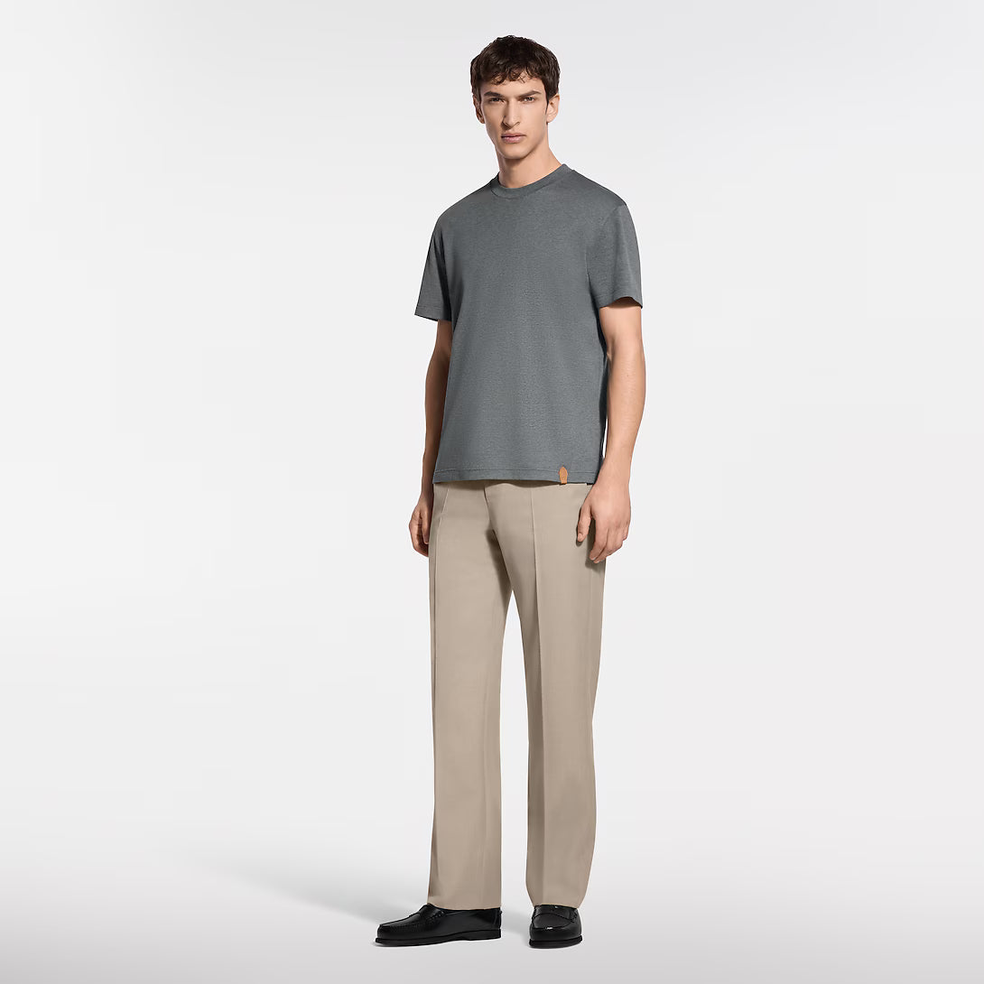 Cotton-Silk Short-Sleeved T-Shirt