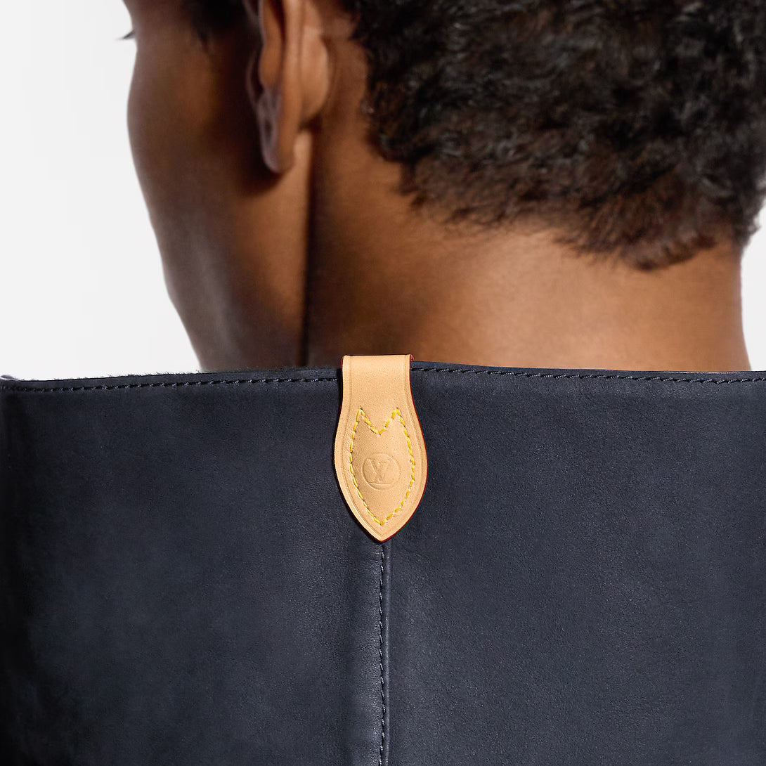 Leather Mix Hooded Blouson