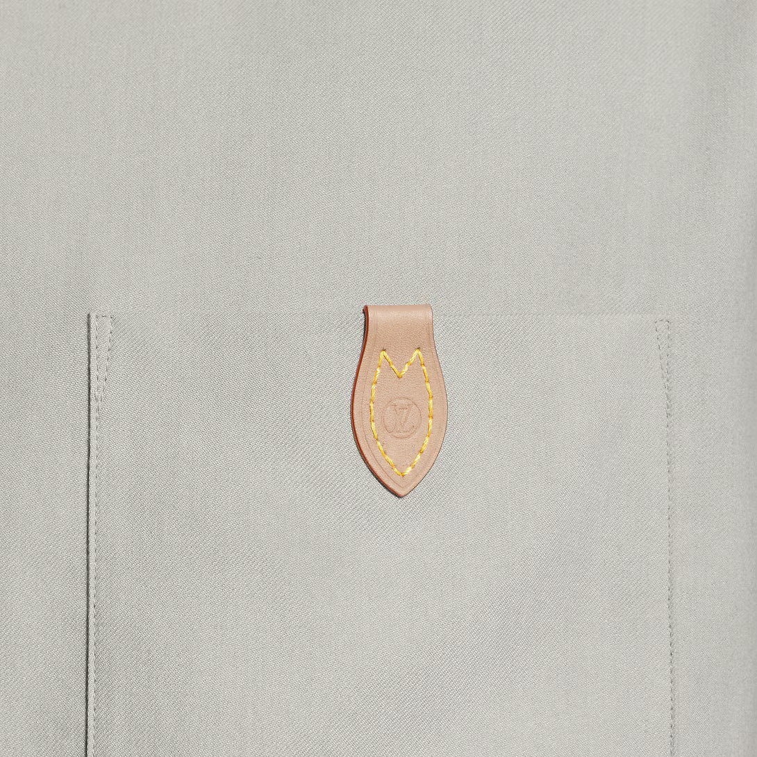 Short-Sleeved Silk, Cotton And Cashmere-Blend Open Collar Shirt