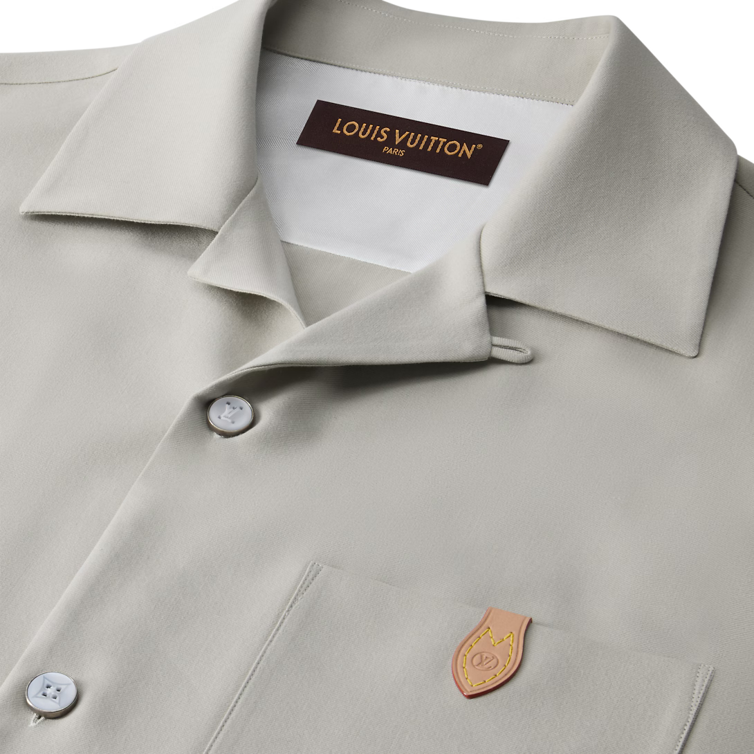 Short-Sleeved Silk, Cotton And Cashmere-Blend Open Collar Shirt