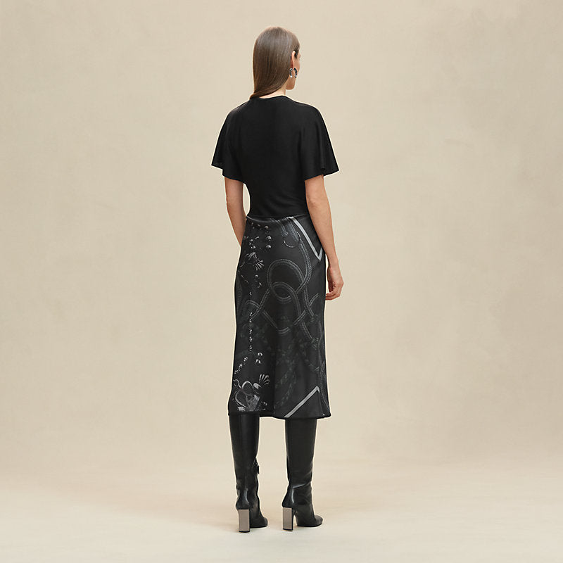 Palefroi Remix short-sleeve twillaine long dress