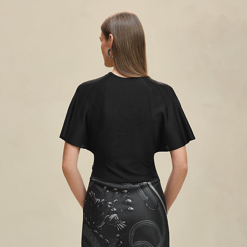 Palefroi Remix short-sleeve twillaine long dress