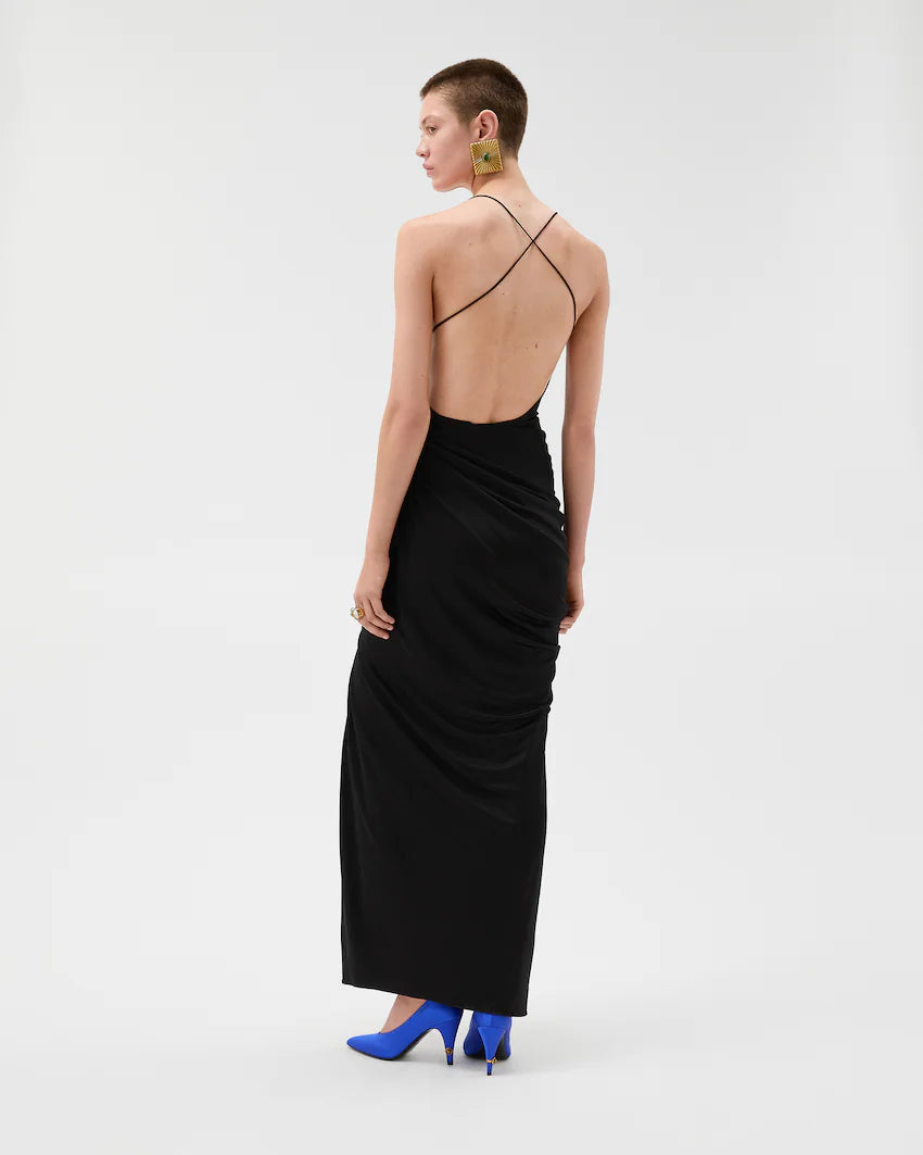 Versace Draped Viscose-Jersey Gown