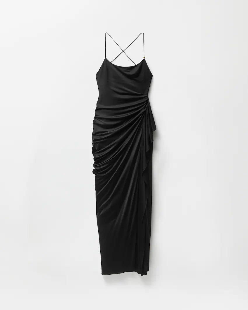 Versace Draped Viscose-Jersey Gown