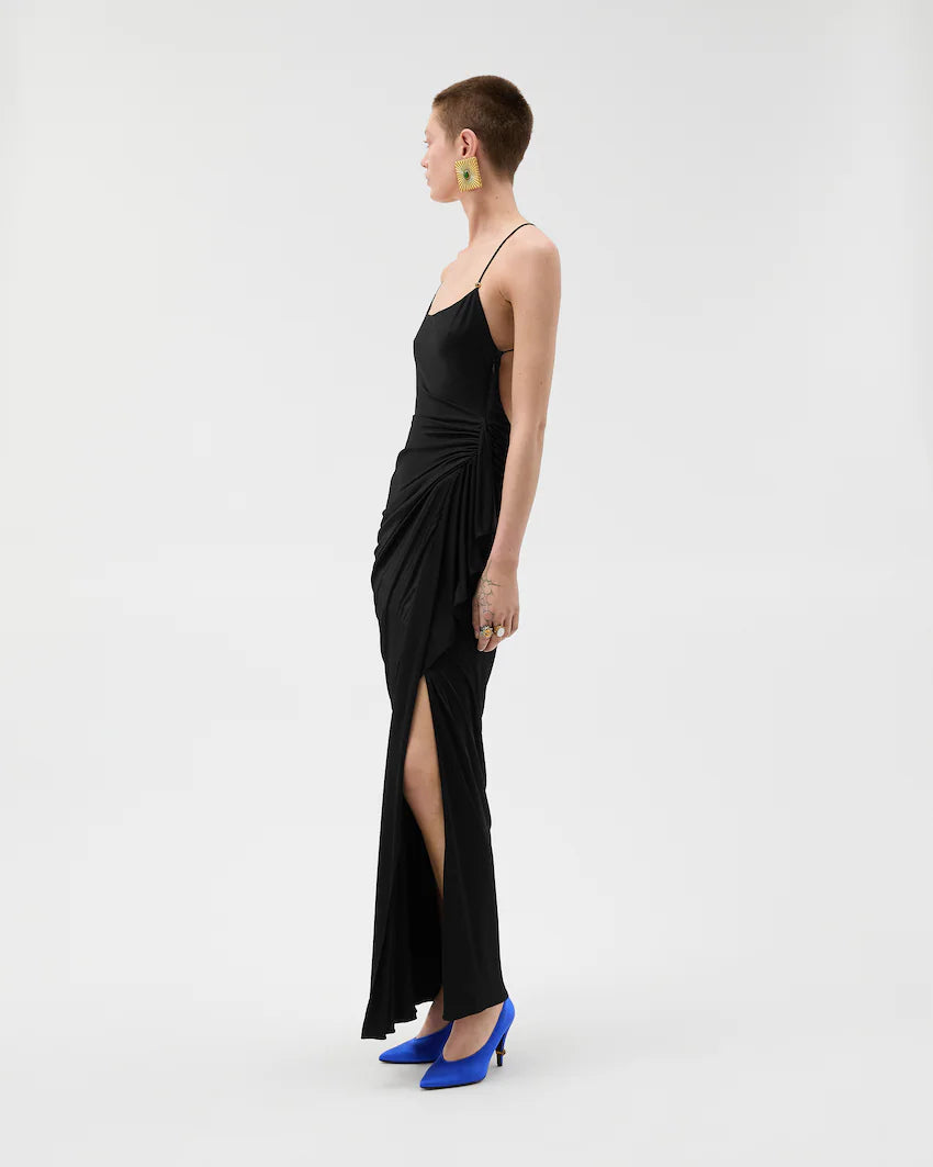 Versace Draped Viscose-Jersey Gown